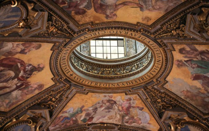 Rome, Italy - June 13, 2015: Interior of the Basilica Santa Maria Maggiore.  Rome. Italy