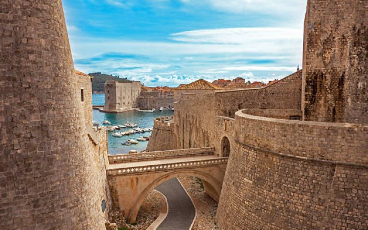 Old town and harbor of Dubrovnik Croatia